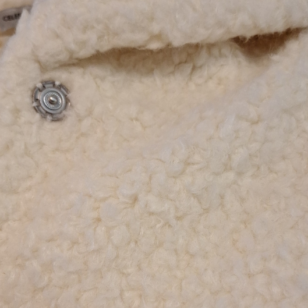 Cream Teddy Jacket, Faux Fur, Oversized Celebrity Pink Sz 4, NWT - Picture 12 of 12